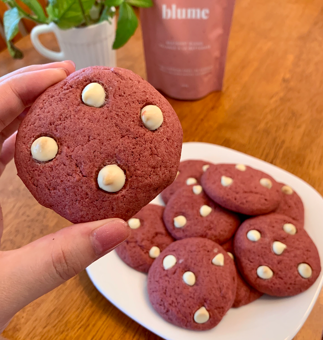 "Red Velvet" Chocolate Chip Cookies